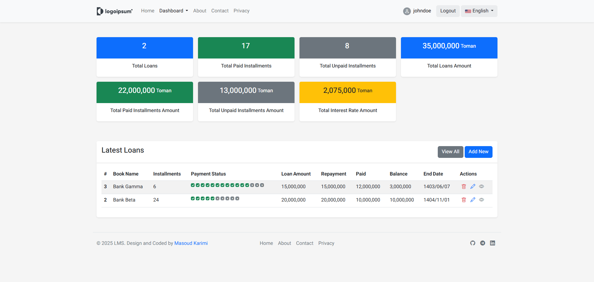 Loan - سیستم مدیریت وام - تصویر 3